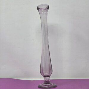 Vintage Purple Clear‎ Glass Bud Vase Elegant Design Home Decor Elegant Design